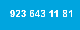923 643 11 81 923 643 11 81